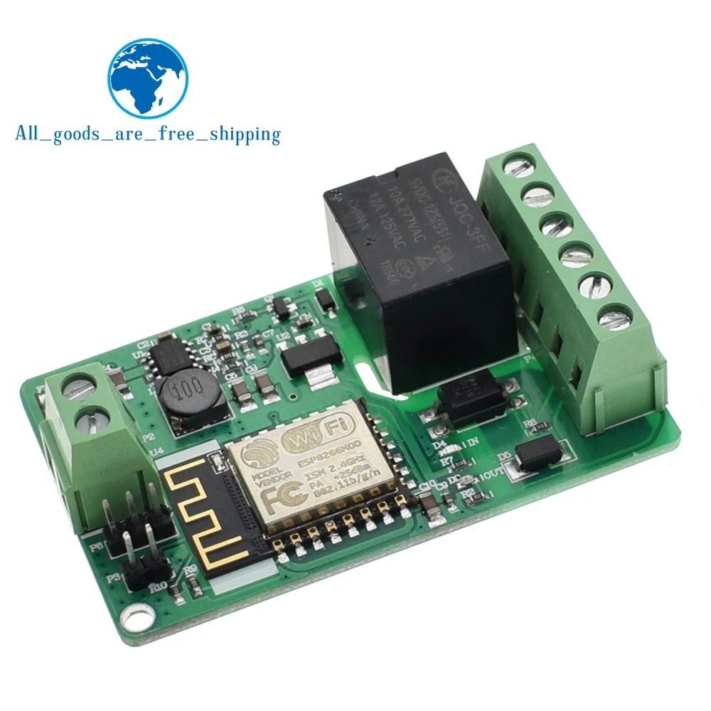 Green ESP8266 Relay Module 10A 220V Network Relay WIFI Module Input DC 7V~30V 4 Layers Board TVS Input Automatic Protection
Green ESP8266 Relay Module 10A 220V Network Relay WIFI Module Input DC 7V~30V 4 Layers Board TVS Input Automatic Protection