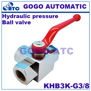 

Hydraulic pressure ball valve KHB3K-G3/8 female thread carbon steel Two-position Three-way high pressure ball valve
