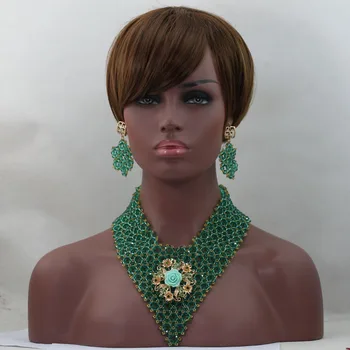 Green African Crystal Beads Jewelry Set Party Jewelry Set Unique Nigerian Design Free Shipping hx194
Green African Crystal Beads Jewelry Set Party Jewelry Set Unique Nigerian Design Free Shipping hx194