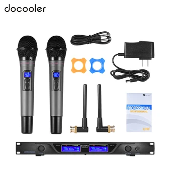 Professional UHF Wireless Karaoke Microphone Mic System Dual Channels LCD Display Receiver 2 Handheld Mic 6.35mm Audio Cable
Professional UHF Wireless Karaoke Microphone Mic System Dual Channels LCD Display Receiver 2 Handheld Mic 6.35mm Audio Cable