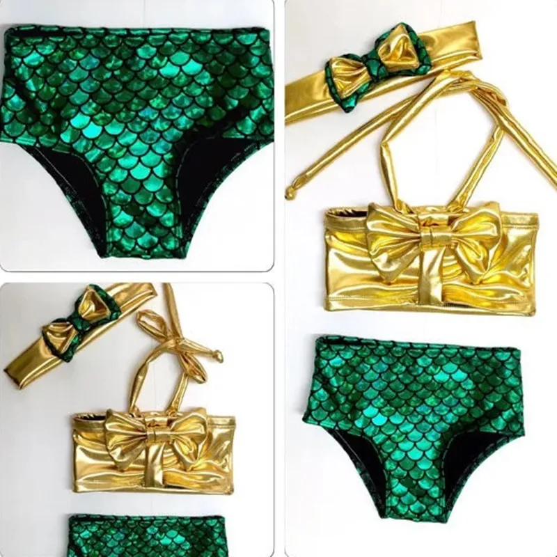 2017 Children Bathing Suit Baby Girls Swimming Clothes Kids Swimwear Golden+Green Mermaid Beach Biquini Three Pieces Bikini Set
2017 Children Bathing Suit Baby Girls Swimming Clothes Kids Swimwear Golden+Green Mermaid Beach Biquini Three Pieces Bikini Set