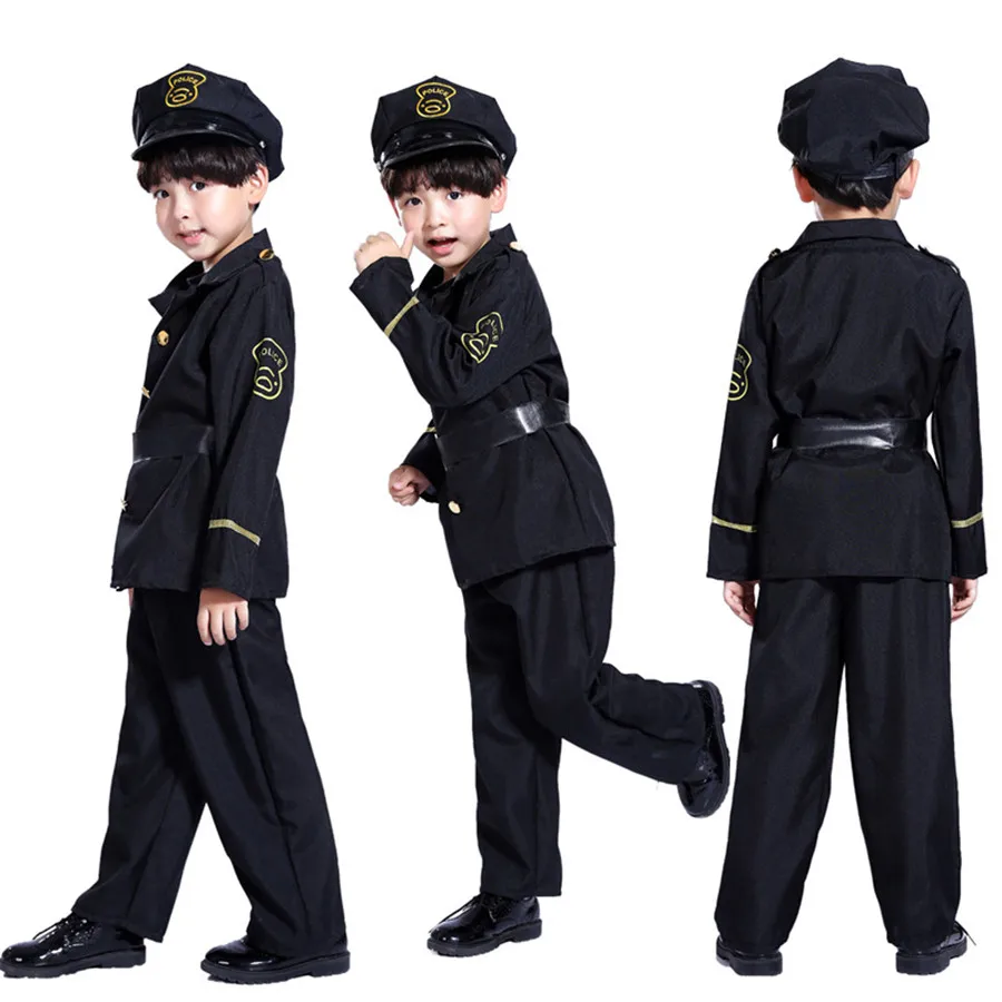 Boys Girls Police Costumes Children Halloween Cosplay Clothing Suit Kids Cop Uniform Dress Set Stage Performance Clothes 4-14Y
Boys Girls Police Costumes Children Halloween Cosplay Clothing Suit Kids Cop Uniform Dress Set Stage Performance Clothes 4-14Y