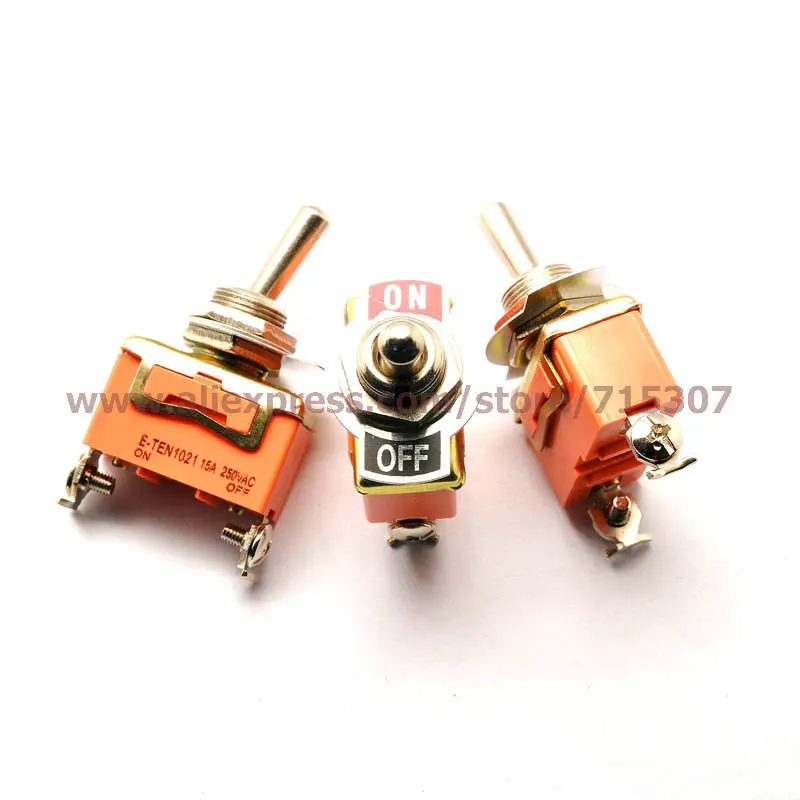 PHISCALE 5pcs toggle switches Toggle Rocker Switches on-off E-TEN1021 with the panel 2pin 15A 250V
PHISCALE 5pcs toggle switches Toggle Rocker Switches on-off E-TEN1021 with the panel 2pin 15A 250V