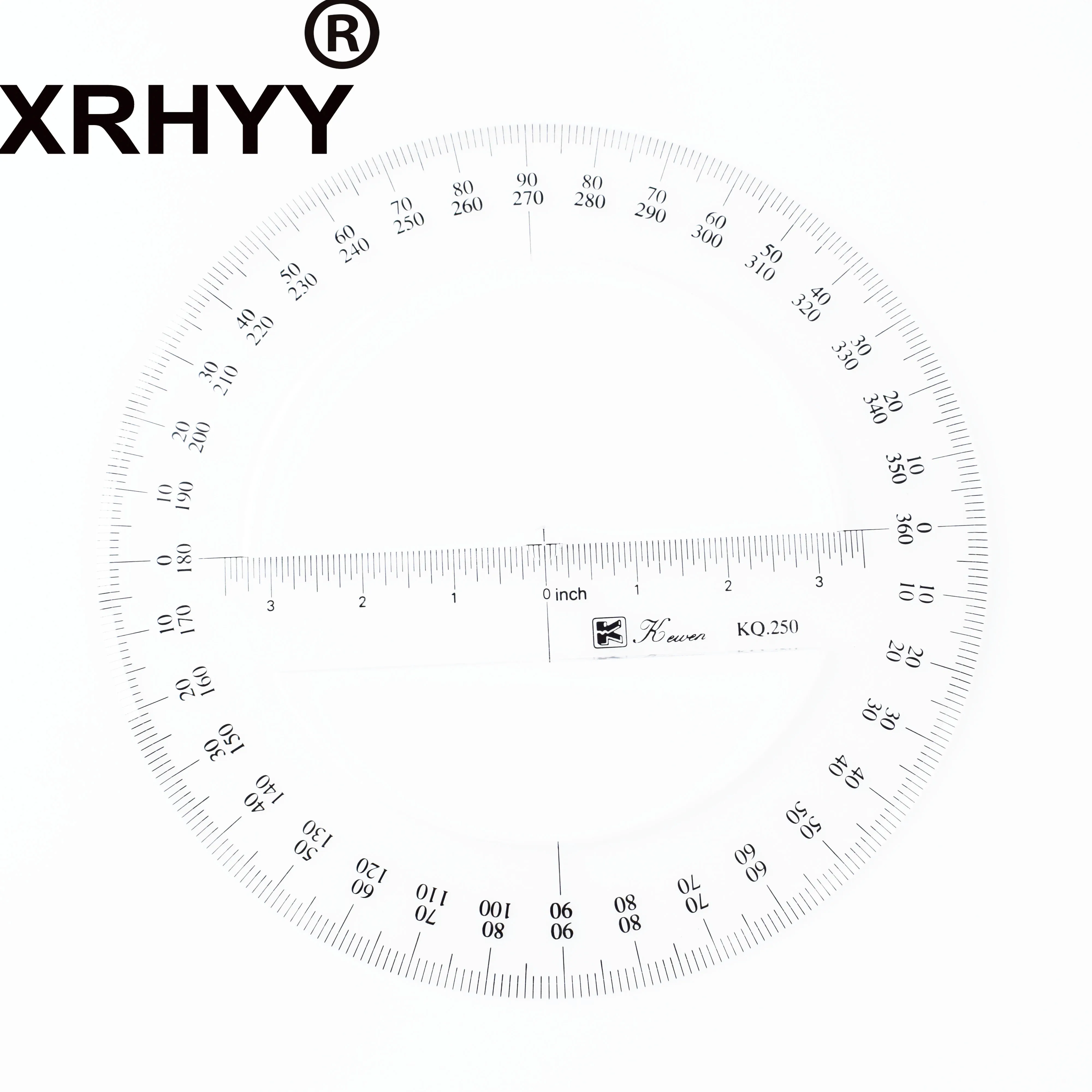 XRHYY Plastic Transparent Round 360 Degree Protractor Angle Measure Tool Drawing Ruler Stationery For School Office ( 25 CM )
XRHYY Plastic Transparent Round 360 Degree Protractor Angle Measure Tool Drawing Ruler Stationery For School Office ( 25 CM )