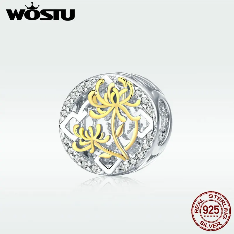 WOSTU 925 Sterling Silver Flowers Gold Color Beads Fit Charm Bracelet Necklace Pendant For Women Silver Original Jewelry FNC045
WOSTU 925 Sterling Silver Flowers Gold Color Beads Fit Charm Bracelet Necklace Pendant For Women Silver Original Jewelry FNC045