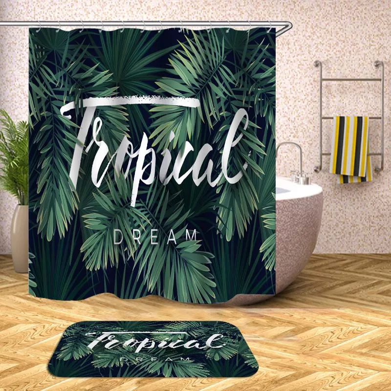 Green Tropical Plants Shower Curtain Bathroom Waterproof Polyester Shower Curtain Leaves Printing Curtains For Bathroom Shower
Green Tropical Plants Shower Curtain Bathroom Waterproof Polyester Shower Curtain Leaves Printing Curtains For Bathroom Shower