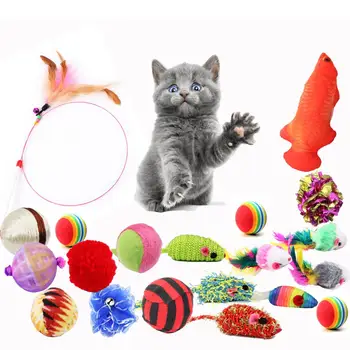 

4pcs/lot Colorful Cat Mouse Interesting Ball Pet Toy Set Ring Paper Plastic For Dog Kitten Pet Playing Mice Rat Products