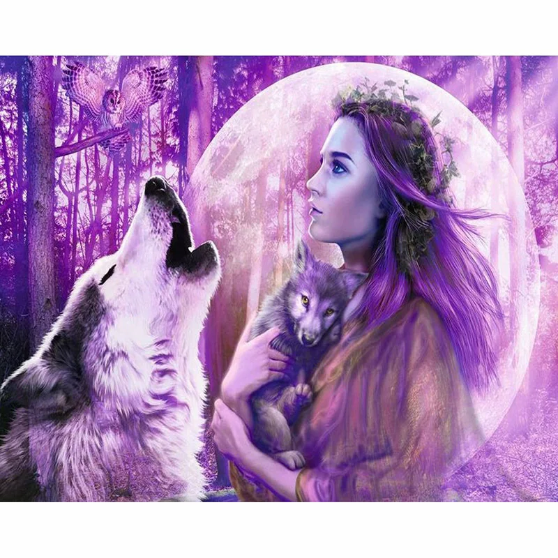 5D DIY Diamond Painting Girl Diamond Embroidery Wolf Cross stitch Full Round Diamond embroider crystal Wall Painting
5D DIY Diamond Painting Girl Diamond Embroidery Wolf Cross stitch Full Round Diamond embroider crystal Wall Painting
