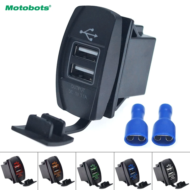 MOTOBOTS Car 12V-24V 3.1A Dual USB Socket Charger Power Adapter Truck ATV Boat USB Cigarette Lighter Adapter Outlet 2 Ports
MOTOBOTS Car 12V-24V 3.1A Dual USB Socket Charger Power Adapter Truck ATV Boat USB Cigarette Lighter Adapter Outlet 2 Ports