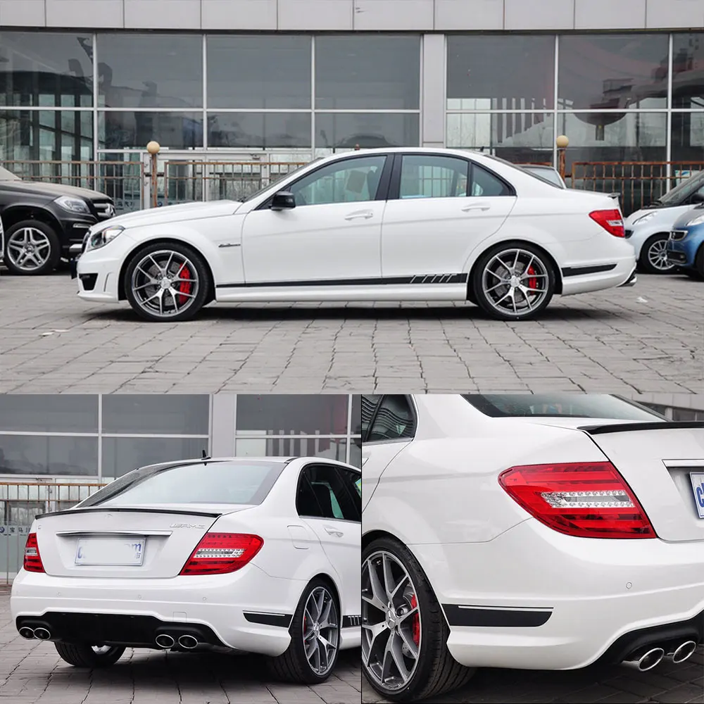 2 Stucke Amg Edition C63 507 Seite Streifen Rock Decals Aufkleber Fur Mercedes Benz C Klasse W204 Matte Schwarz Decal Sticker Matte Blackblack Matte Aliexpress