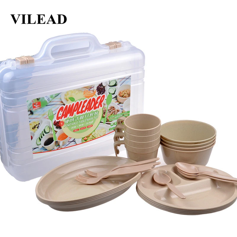 VILEAD 24 pcs Picnic Dishes Set Portable Outdoor Tableware Camping BBQ Travel Plastic Reusable Picnic Set Cup Spoon Fork Plate
VILEAD 24 pcs Picnic Dishes Set Portable Outdoor Tableware Camping BBQ Travel Plastic Reusable Picnic Set Cup Spoon Fork Plate
