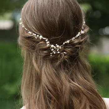 SLBRIDAL Golden Wired Rhinestones Crystal Freshwater Pearls Wedding Headband Bridal Hair Vine Hair Accessories Women Jewelry
SLBRIDAL Golden Wired Rhinestones Crystal Freshwater Pearls Wedding Headband Bridal Hair Vine Hair Accessories Women Jewelry