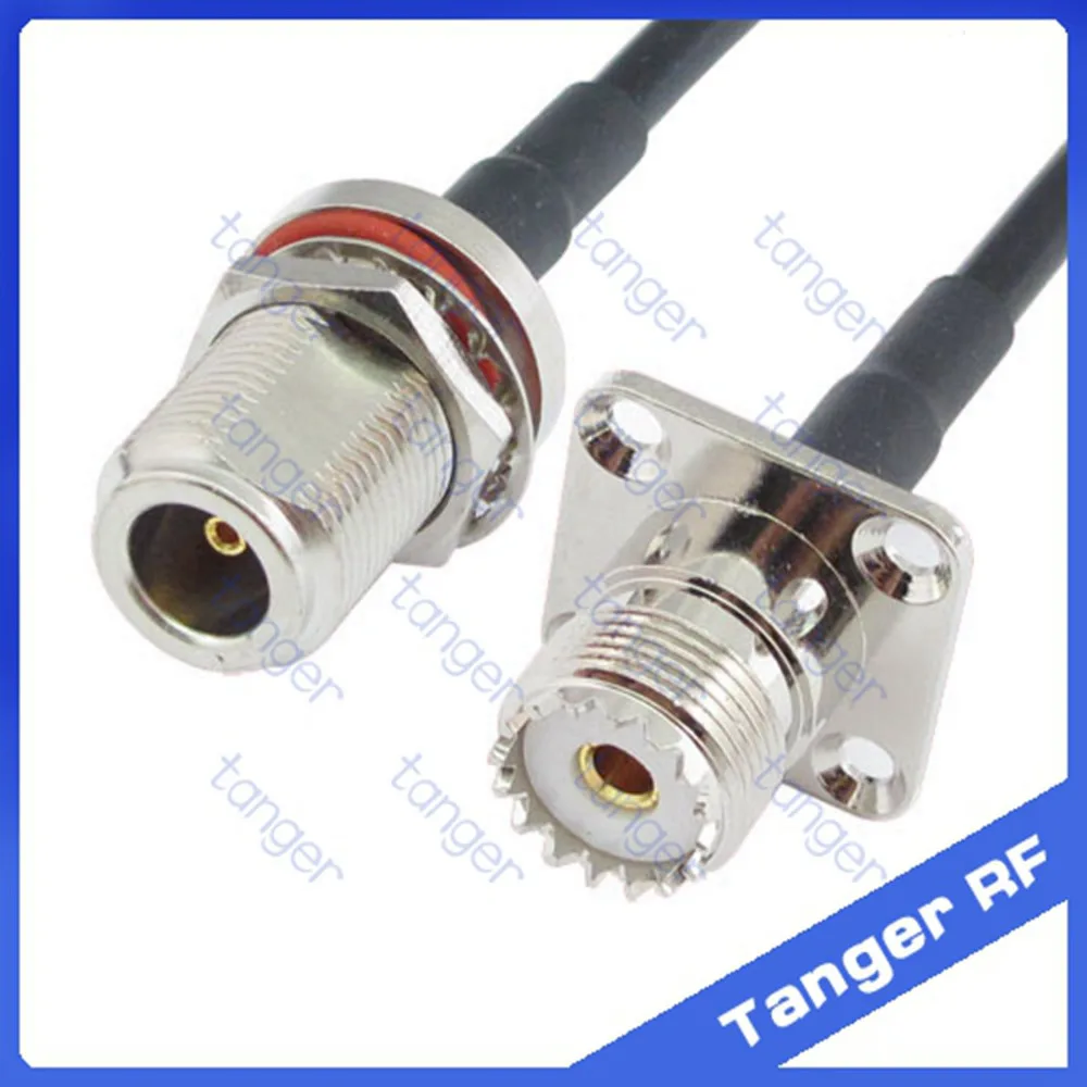 UHF female jackSO239 SL16 4four hole panel to N female jack waterproof with nut RF RG58 Pigtail Jumper Coaxial Cable 20inch 50cm
UHF female jackSO239 SL16 4four hole panel to N female jack waterproof with nut RF RG58 Pigtail Jumper Coaxial Cable 20inch 50cm
