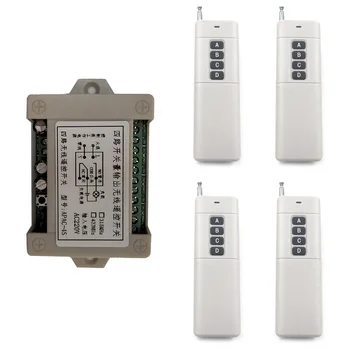 3000m AC 220V 4CH 4 CH Wireless Remote Control Switch System RF Relay Receiver Module Transmitter Smart Home Switch 315/433 MHz
3000m AC 220V 4CH 4 CH Wireless Remote Control Switch System RF Relay Receiver Module Transmitter Smart Home Switch 315/433 MHz