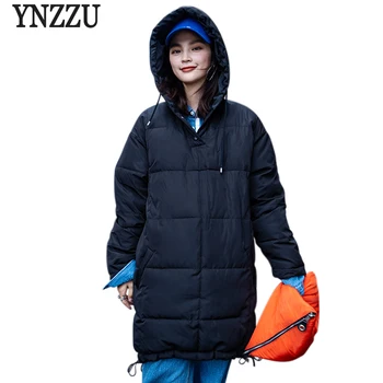 YNZZU 2018 Autumn Winter Cotton Padded Coat Women Solid Black Hooded Thicken Warm Parkas Women Loose Casual Outerwear YO713
YNZZU 2018 Autumn Winter Cotton Padded Coat Women Solid Black Hooded Thicken Warm Parkas Women Loose Casual Outerwear YO713