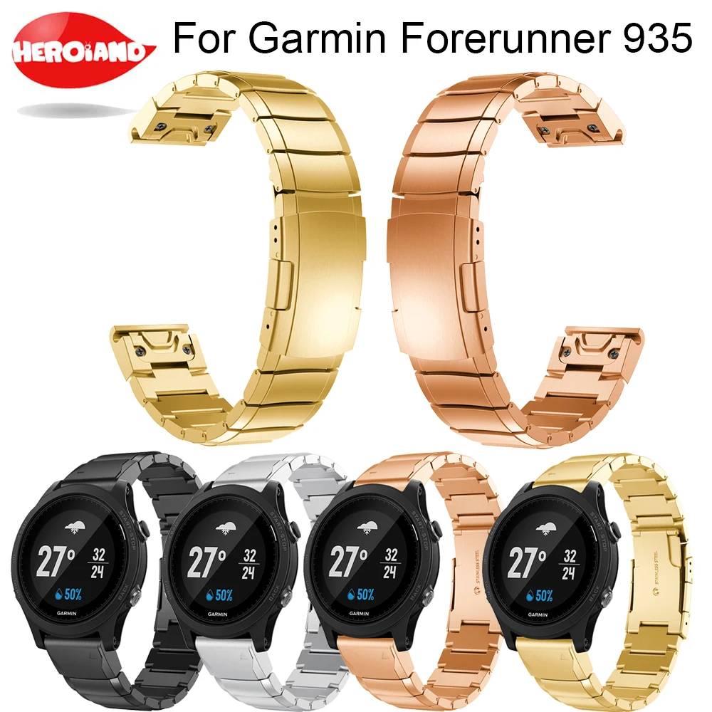 Four Colors 22mm Width Classic Stainless Steel Metal Strap Quick Release Fit Band Strap Metal Band for Garmin Forerunner 935
Four Colors 22mm Width Classic Stainless Steel Metal Strap Quick Release Fit Band Strap Metal Band for Garmin Forerunner 935