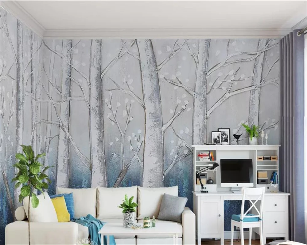 beibehang Customized wallpaper simple 3d Nordic oil painting woods landscape wall decoration painting papel de parede wallpaper
beibehang Customized wallpaper simple 3d Nordic oil painting woods landscape wall decoration painting papel de parede wallpaper
