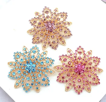 2.2 Inch Crystal Flower Brooch with Rhinestones Gold Tone Fashion Glam Party and Wedding Accessory
2.2 Inch Crystal Flower Brooch with Rhinestones Gold Tone Fashion Glam Party and Wedding Accessory