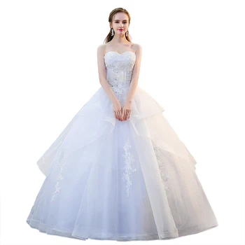 Holievery Ruffled Organza Ball Gown Sweetheart Wedding Dresses with Lace Appliques 2019 Floor Length Wedding Gowns Novia
Holievery Ruffled Organza Ball Gown Sweetheart Wedding Dresses with Lace Appliques 2019 Floor Length Wedding Gowns Novia