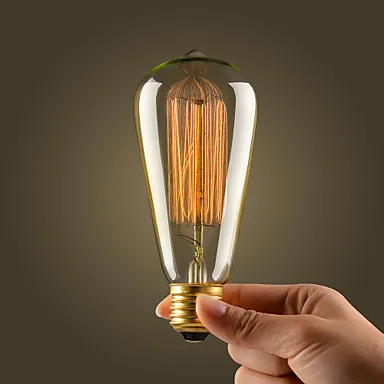 HRSOD 4 X E27/E26 Vintage Edison Light Bulb 40w 110v Antique E26 Base 40 Watt Squirrel Cage Filament Incandescent Bulbs
HRSOD 4 X E27/E26 Vintage Edison Light Bulb 40w 110v Antique E26 Base 40 Watt Squirrel Cage Filament Incandescent Bulbs