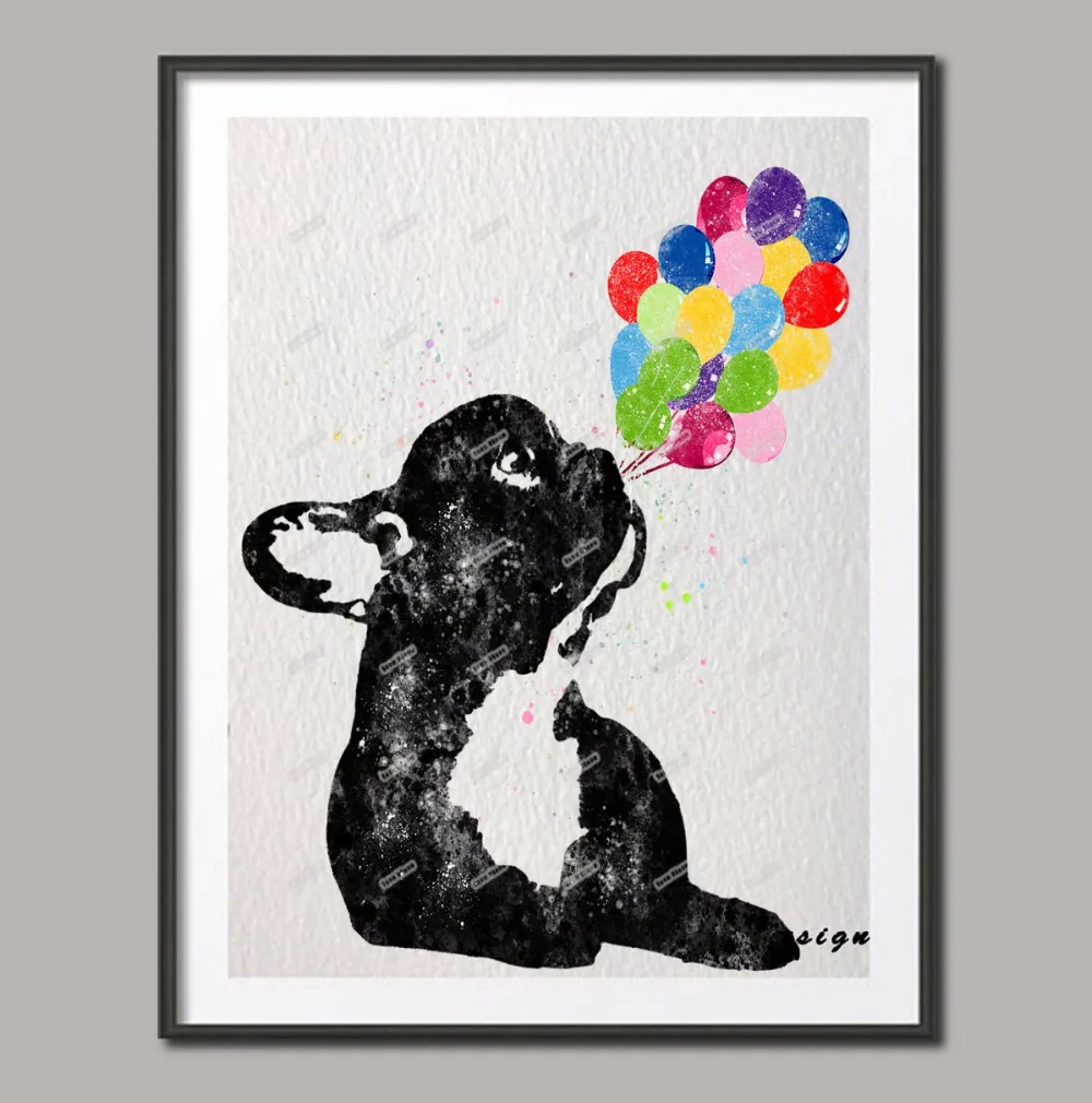 Original Watercolor French Bulldog with Balloon Frenchi wall art poster print Picture canvas painting home decoration sticker
Original Watercolor French Bulldog with Balloon Frenchi wall art poster print Picture canvas painting home decoration sticker