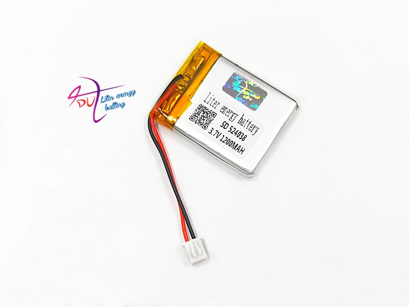 JST XH 2.54mm 524038 3.7V 1200MAH 504040 Lithium Polymer LiPo Rechargeable Battery For Mp3 headphone PAD DVD bluetooth camera
JST XH 2.54mm 524038 3.7V 1200MAH 504040 Lithium Polymer LiPo Rechargeable Battery For Mp3 headphone PAD DVD bluetooth camera