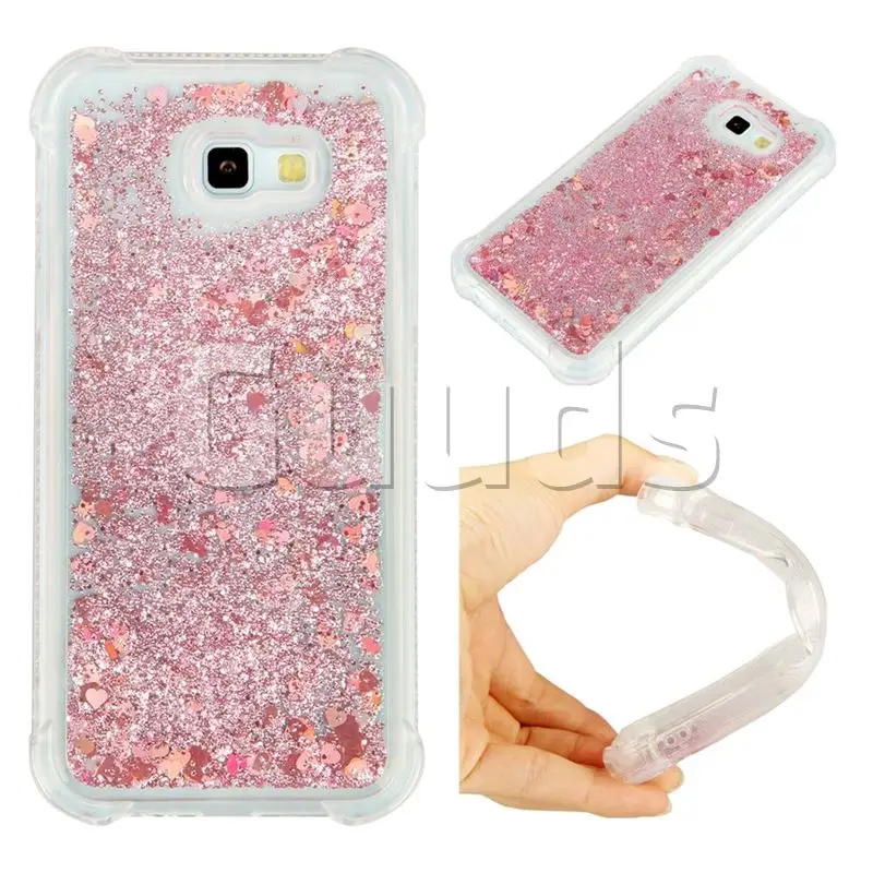 Dynamic Liquid Glitter Sand Quicksand Star TPU Case for Samsung Galaxy A7 2017 A720 - Diamond Rose