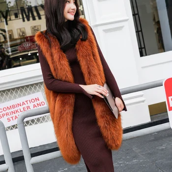 Fur vest female long section 2018 new winter imitation fox fur autumn fashion temperament vest jacket
Fur vest female long section 2018 new winter imitation fox fur autumn fashion temperament vest jacket