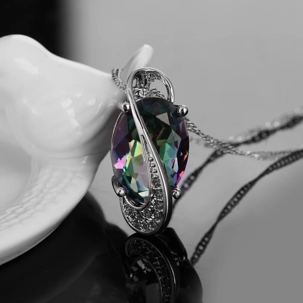 GINSTONELATE wedding white gold color women necklace crystal jewelry fashion cute necklace cz stone noble noble hot sale
GINSTONELATE wedding white gold color women necklace crystal jewelry fashion cute necklace cz stone noble noble hot sale
