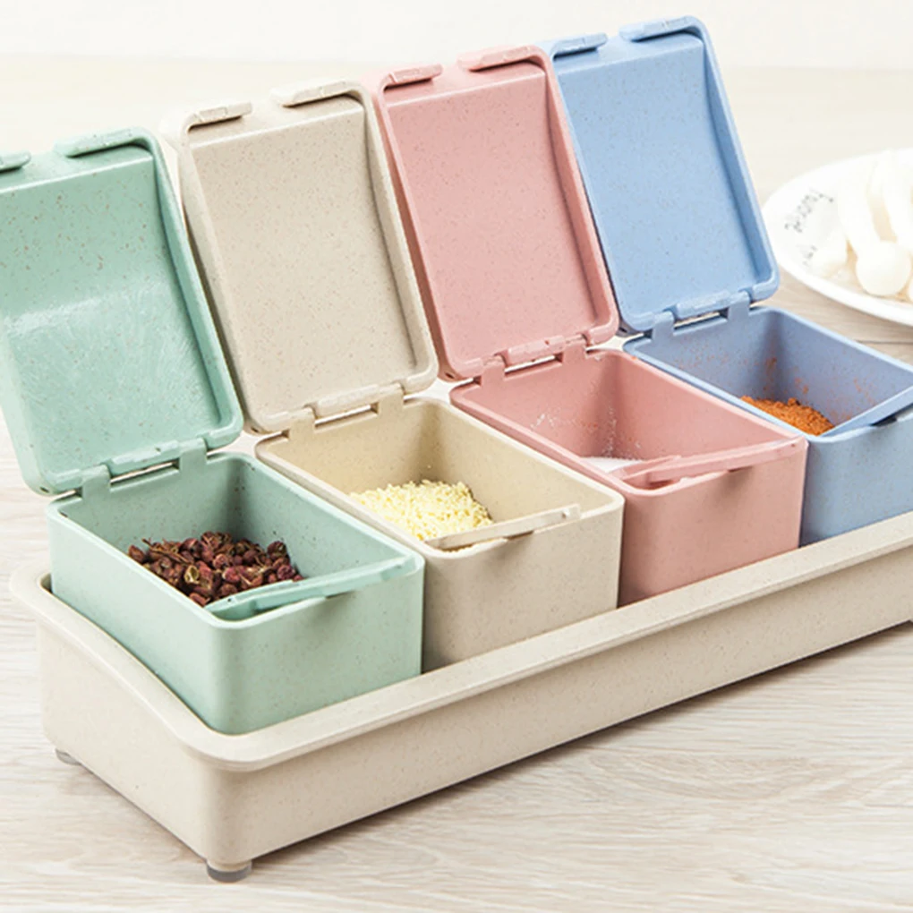 Wheat Straw Seasoning Container Jar Cruet Set Kitchen Salt Shaker Seasoning Storage Box Kit
Wheat Straw Seasoning Container Jar Cruet Set Kitchen Salt Shaker Seasoning Storage Box Kit