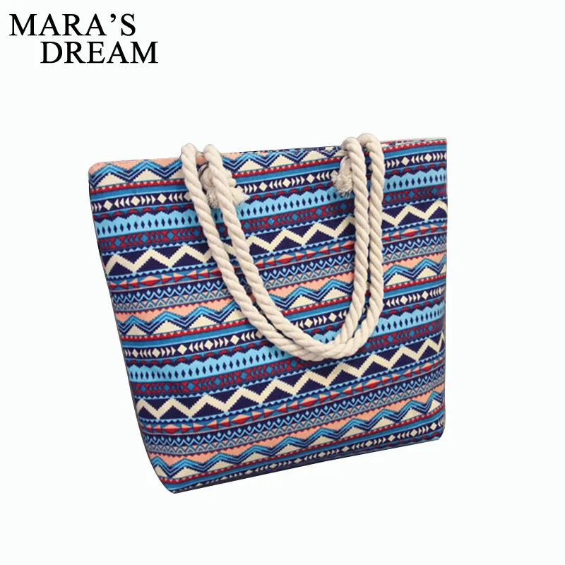 

Mara's Dream 2019 Casual Women Floral Large Capacity Tote Canvas Shoulder Bag Shopping Bag Beach Bags Casual Tote Feminina