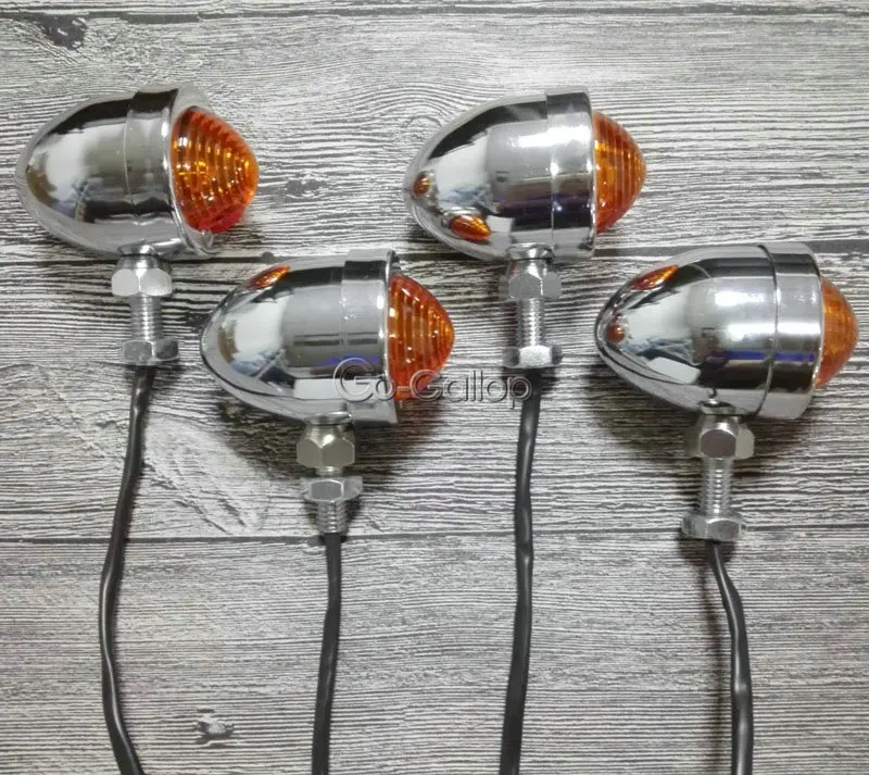 4pcs Chrome Bullet Motorcycle Turn Signal For Harley Dyna Sportster XL 1200 883 Touring/Yamaha V-Star XVS 650 1100 Classic
4pcs Chrome Bullet Motorcycle Turn Signal For Harley Dyna Sportster XL 1200 883 Touring/Yamaha V-Star XVS 650 1100 Classic