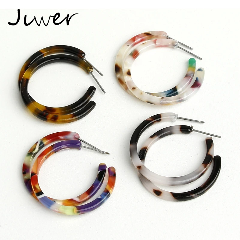 JLWER Colorful Acrylic Acetic Acid Leopard Print Hoop Earrings C Shaped Big Resin Circle Round Creole Earrings Jewelry for Women
JLWER Colorful Acrylic Acetic Acid Leopard Print Hoop Earrings C Shaped Big Resin Circle Round Creole Earrings Jewelry for Women
