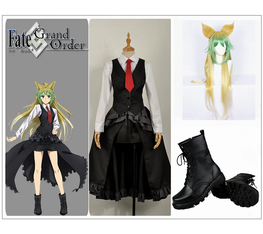 Fate/Grand Order Fate/Apocrypha Archer Atalanta Cosplay Costume Custom Detachable Black Dress Skirt with Red Tie Boots Wig
Fate/Grand Order Fate/Apocrypha Archer Atalanta Cosplay Costume Custom Detachable Black Dress Skirt with Red Tie Boots Wig
