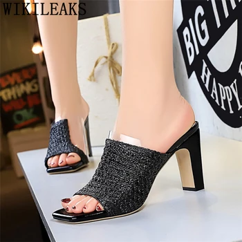 Designer Slides High Heel Slippers Fetish High Heel Mules Shoes Women Ladies Slippers Woman Slippers Summer Sandals Buty Damskie
Designer Slides High Heel Slippers Fetish High Heel Mules Shoes Women Ladies Slippers Woman Slippers Summer Sandals Buty Damskie
