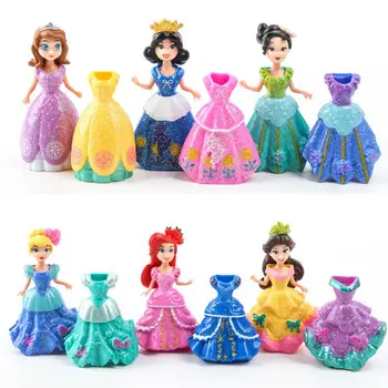 6Pcs Snow White Sophia Mermaid Princess Dolls 10cm Figures Set With Magic Clip Clothes Kids Girls Toys Xmas Gift
6Pcs Snow White Sophia Mermaid Princess Dolls 10cm Figures Set With Magic Clip Clothes Kids Girls Toys Xmas Gift