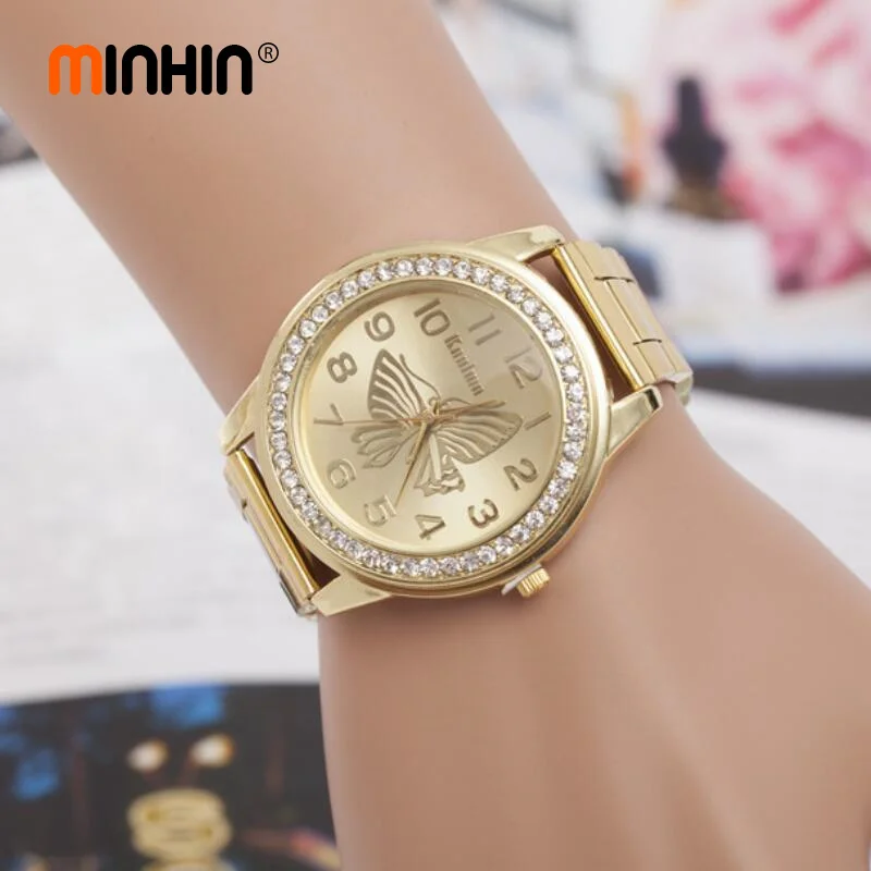 MINHIN Hot Sale Women Quartz Wristatches Fashion Butterfly Design Stainless Steel Band Strap Watch Ladies Bracelet Watch
MINHIN Hot Sale Women Quartz Wristatches Fashion Butterfly Design Stainless Steel Band Strap Watch Ladies Bracelet Watch