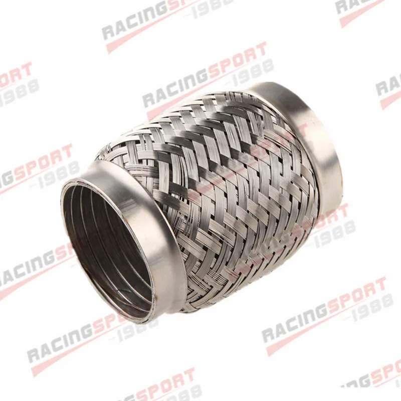 2.25/" Exhaust Flex Pipe 4/" length Stainless Steel coupling Interlock