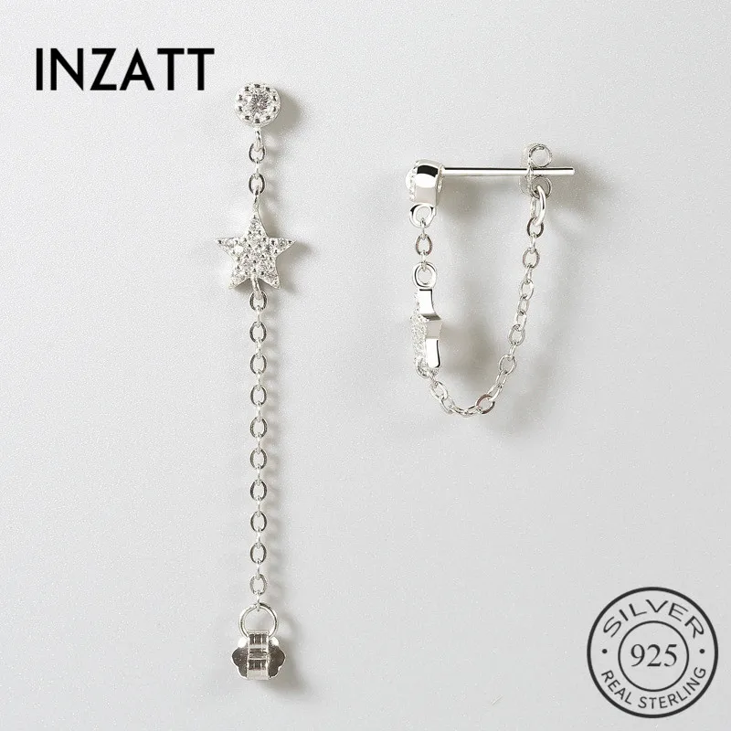 INZATT Romentic Real 925 Sterling Silver Zircon Star Drop Earrings Tassel For Women Classic Jewelry Accessories Brincos Gifts
INZATT Romentic Real 925 Sterling Silver Zircon Star Drop Earrings Tassel For Women Classic Jewelry Accessories Brincos Gifts