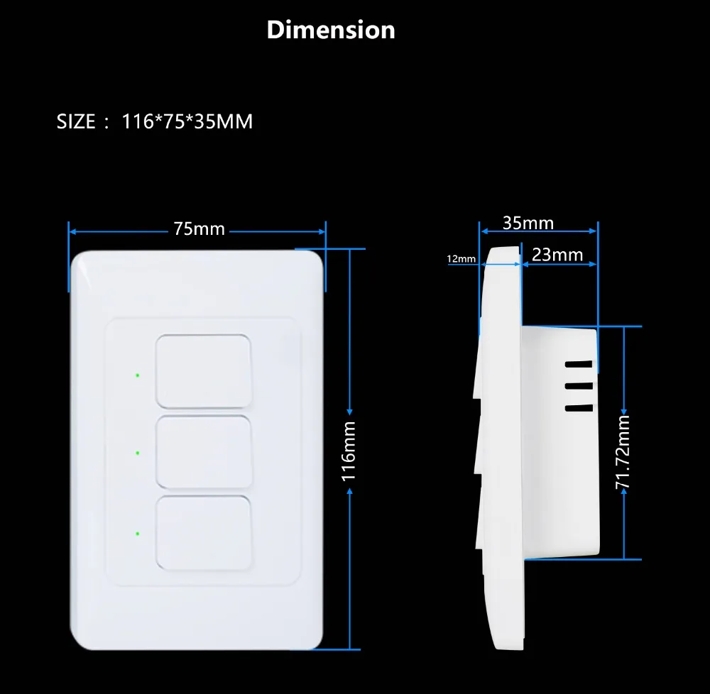 Zemismart Wi Fi настенный пуш ап светильник переключатель работы с Alexa Google Home позволяют