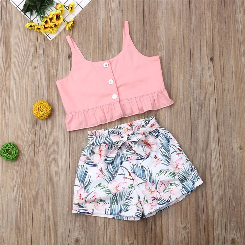 hirigin new fashion Baby Girls Kids Summer Sleeveless T-shirt Vest Top+Short Pants Outfit Clothes casual floral printed sets
hirigin new fashion Baby Girls Kids Summer Sleeveless T-shirt Vest Top+Short Pants Outfit Clothes casual floral printed sets