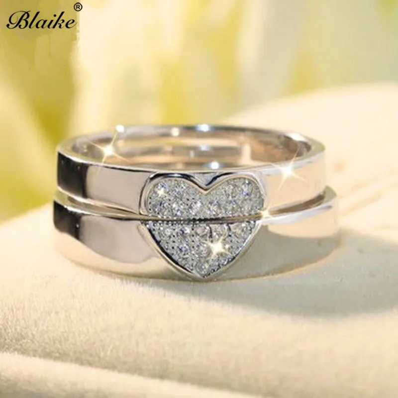 Blaike 2019 New Korean Romantic Heart Rhinestone Adjustable Open Rings For Man Women Unique Engagement Jewelry Valentine Gifts
Blaike 2019 New Korean Romantic Heart Rhinestone Adjustable Open Rings For Man Women Unique Engagement Jewelry Valentine Gifts