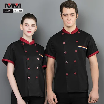 Men Cooks T-Shirt Uniform Cotton Clothes Top Quality Breathable Chef Food Cuisine Cook Workwear T-shirt Kitchen Work Uniforms 
Men Cooks T-Shirt Uniform Cotton Clothes Top Quality Breathable Chef Food Cuisine Cook Workwear T-shirt Kitchen Work Uniforms