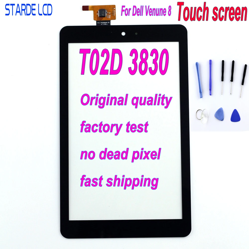 STARDE Replacement Touch For Dell Venue 8 T02D 3830 Touch Screen Digitizer Sense Replacement Part with Free Tools
STARDE Replacement Touch For Dell Venue 8 T02D 3830 Touch Screen Digitizer Sense Replacement Part with Free Tools