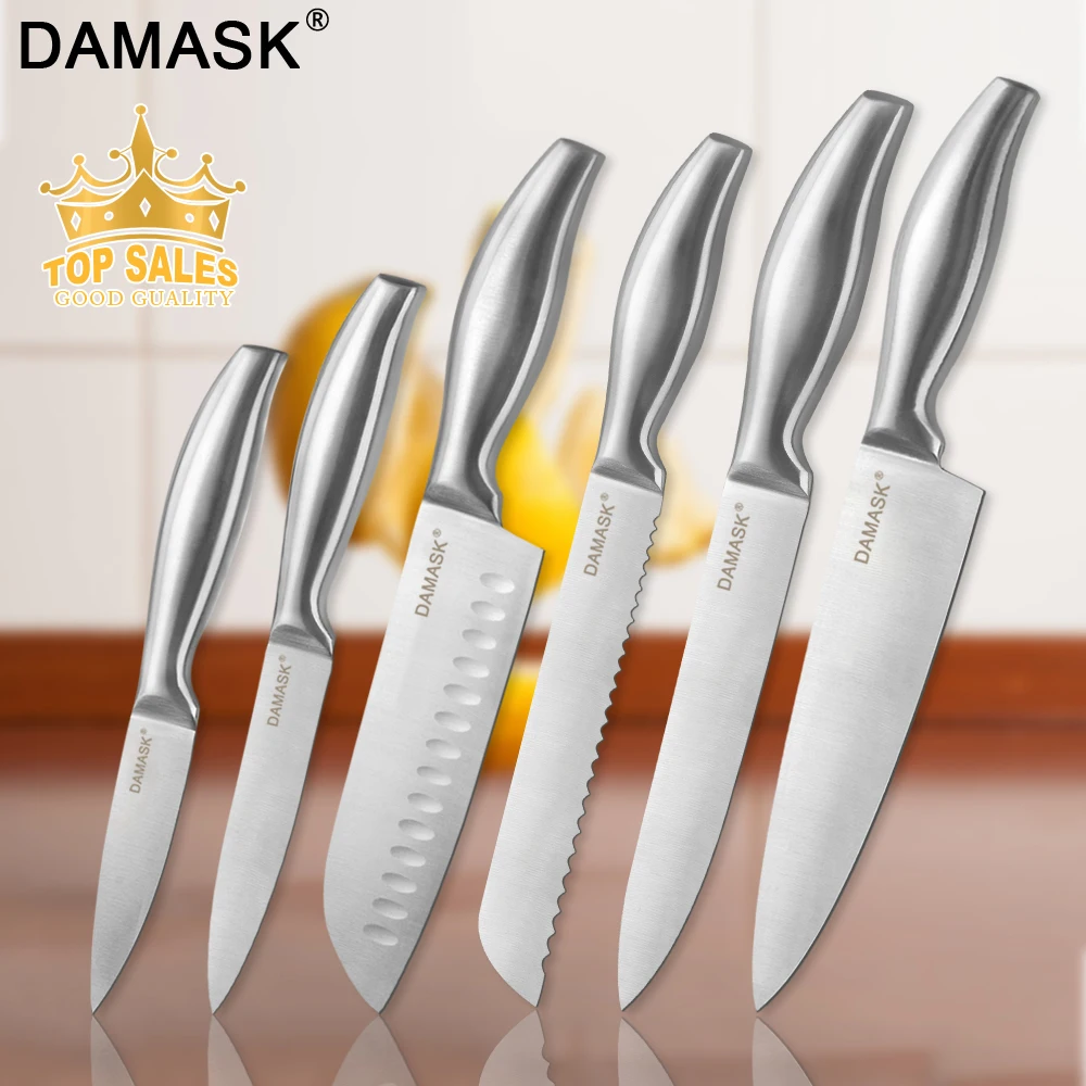Damask 3cr13 Stainless Steel Kitchen Knives Set Fruit Utility Santoku Chef Slicing Bread Cooking Knife Multi Kitchen Tools
Damask 3cr13 Stainless Steel Kitchen Knives Set Fruit Utility Santoku Chef Slicing Bread Cooking Knife Multi Kitchen Tools