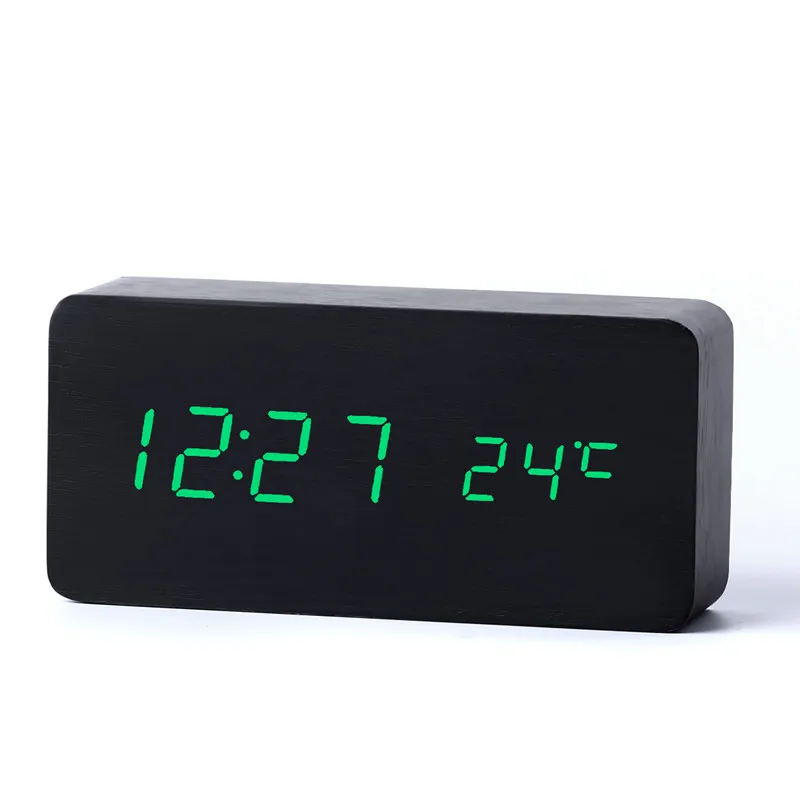 Quality Digital LED Alarm Clock Sound Control Wooden Despertador Desktop Clock USB/AAA Powered Temperature Display Home Decorate
Quality Digital LED Alarm Clock Sound Control Wooden Despertador Desktop Clock USB/AAA Powered Temperature Display Home Decorate
