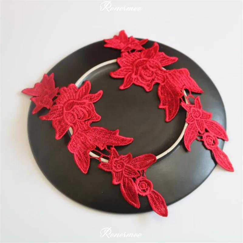 1Pair Noble Burgundy Luxury Applique Patch Lace Sewing Crafts Lace For Wedding Dress Decoration Headband 23X7.5cm SX300
1Pair Noble Burgundy Luxury Applique Patch Lace Sewing Crafts Lace For Wedding Dress Decoration Headband 23X7.5cm SX300