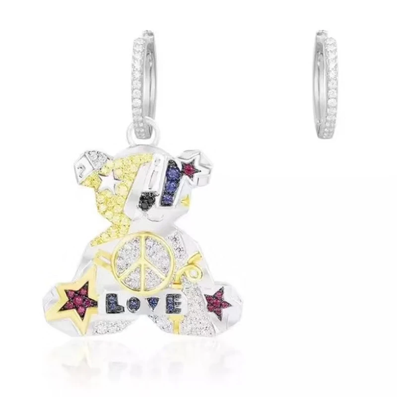 Ms APMM1:1 925 sterling silver bear earrings 2019 popular jewelry quality of high quality zircon euramerican style
Ms APMM1:1 925 sterling silver bear earrings 2019 popular jewelry quality of high quality zircon euramerican style