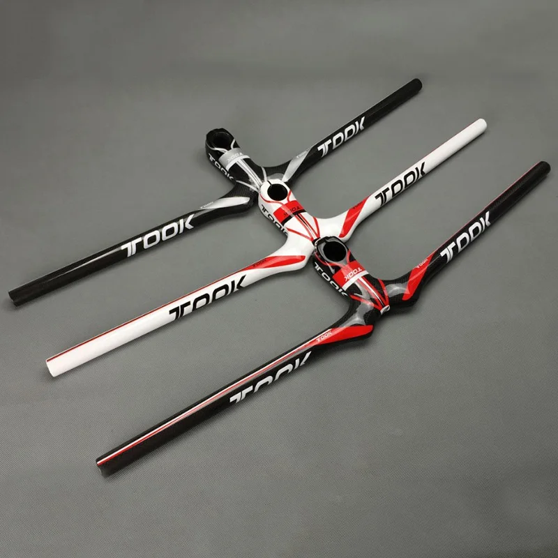 TOOK full carbon fiber mountain bike MTB Horizontal flat handlebar stem bicycle parts | Спорт и развлечения