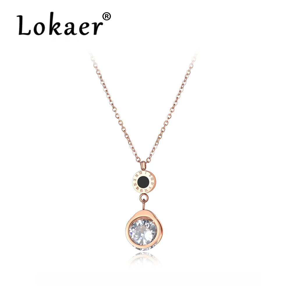 Lokaer Classic AAA Cubic Zirconia Pendant Roman Letter Necklace For Women Stainless Steel Wedding Female Necklace Jewelry N18037
Lokaer Classic AAA Cubic Zirconia Pendant Roman Letter Necklace For Women Stainless Steel Wedding Female Necklace Jewelry N18037
